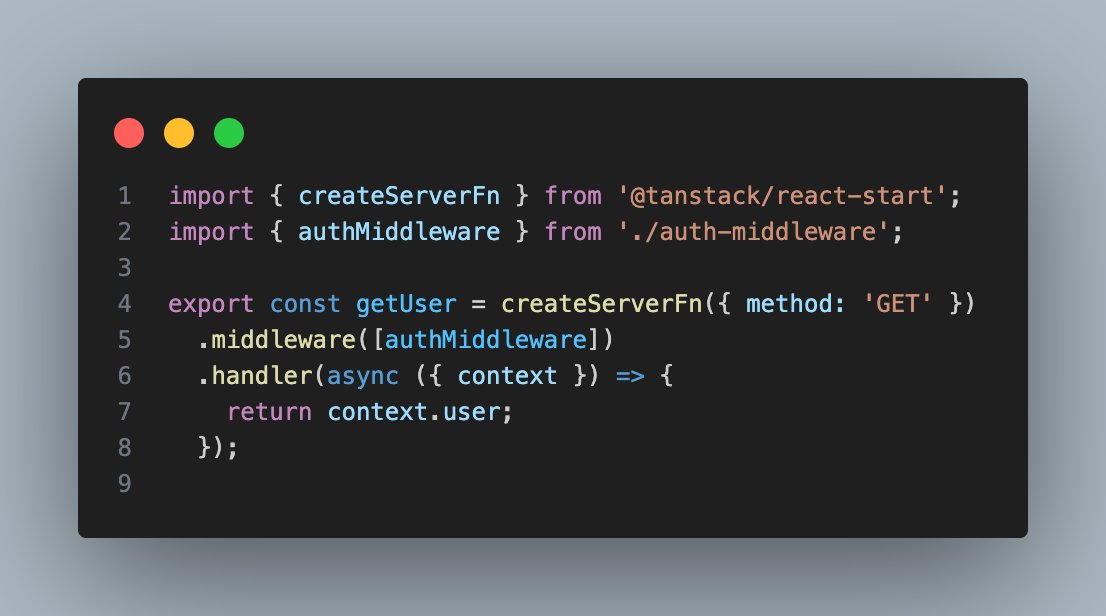 nanodlfa's tweet image. TanStack Start middlewares are 🔥 Look at this beauty, best dx out there

@tan_stack