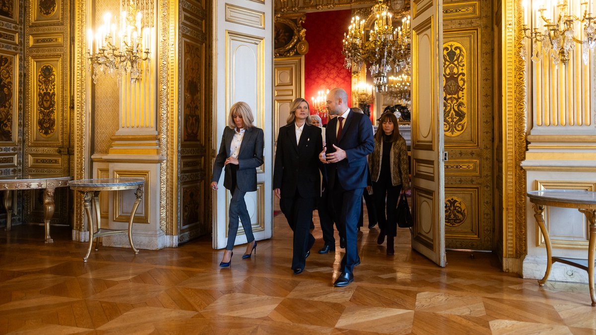 ZelenskaUA's tweet image. I took part in the @BringKidsBackUA initiative meeting in Paris. I am sincerely grateful to the First Lady of France, Mrs. Brigitte Macron, for her involvement. The abduction of children by Russians is violence, intimidation, separation from loved ones, lies, and loss of…