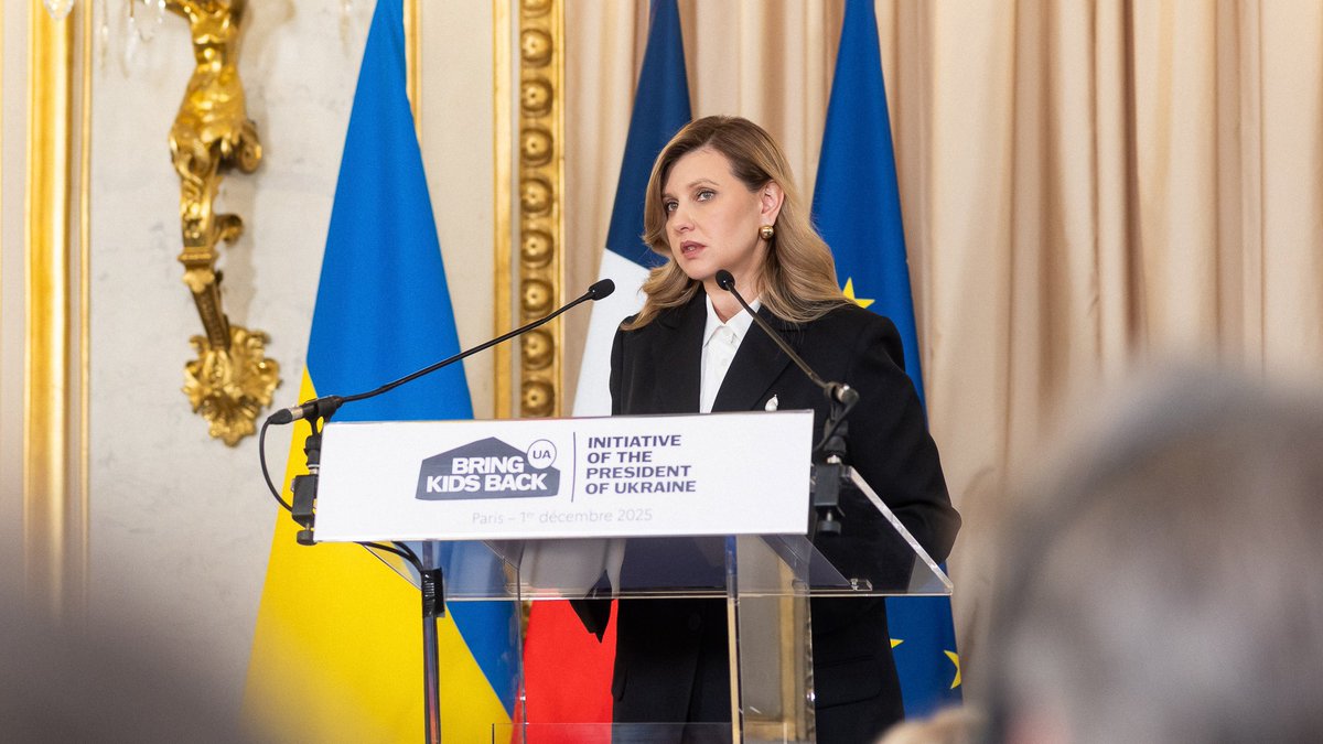 ZelenskaUA's tweet image. I took part in the @BringKidsBackUA initiative meeting in Paris. I am sincerely grateful to the First Lady of France, Mrs. Brigitte Macron, for her involvement. The abduction of children by Russians is violence, intimidation, separation from loved ones, lies, and loss of…