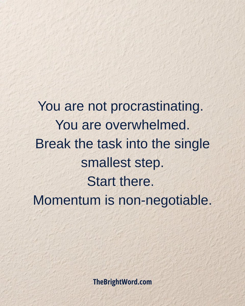 TheBrightWord's tweet photo. #BrightLift #TheBrightWord #Productivity #ActionOverAnalysis https://t.co/zQnLN9uNXA