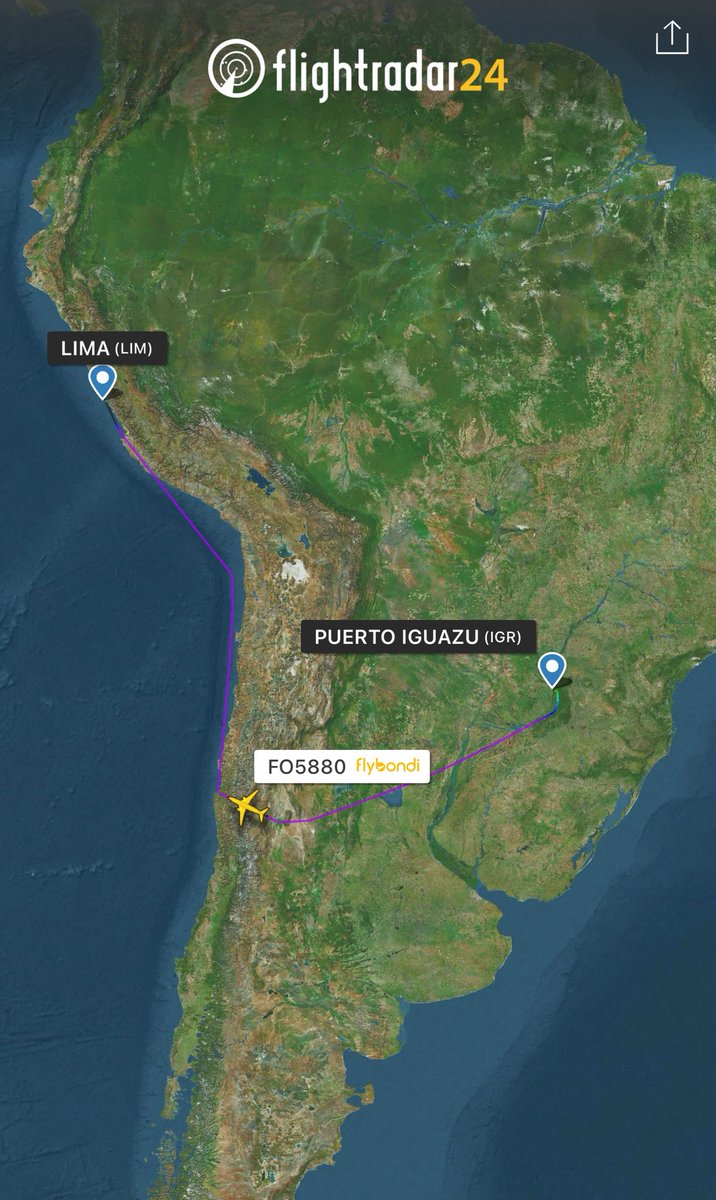 GaboAir's tweet image. Por dónde cruzamos la Cordillera de los Andes ?

Quienes vieron la trayectoria del vuelo entre Iguazú y Lima de Flybondi, se habrán preguntado por qué no ir en “línea recta” en lugar de volar más tiempo ?

Hilo con explicación 🧵➡️