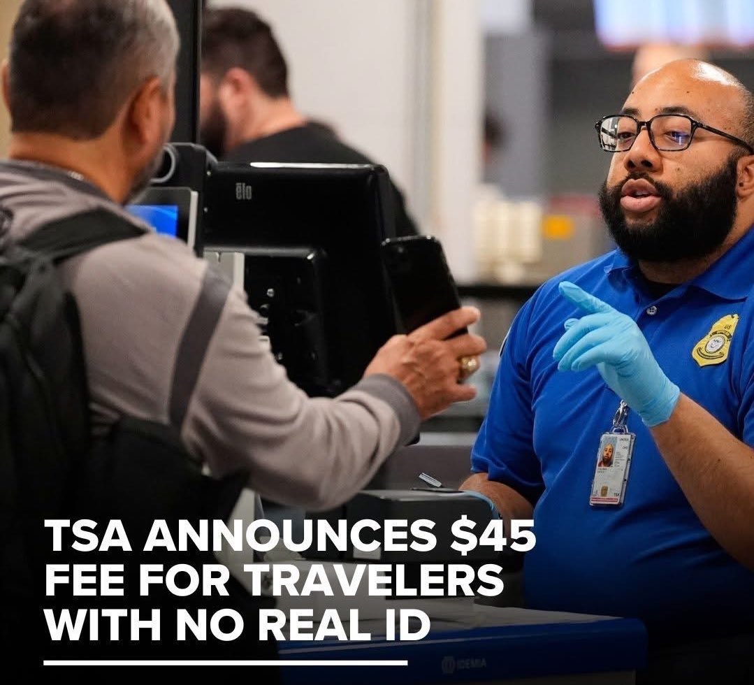 beinlibertarian's tweet image. $45 fee for no Real ID. 

Abolish the TSA