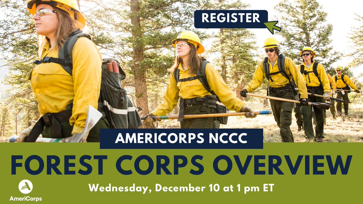 🌲 Know someone 18–24 who’s ready to serve, grow, and preserve our forests?  <a href="/AmeriCorpsNCCC/">AmeriCorps NCCC</a> Forest Corps is accepting apps for Summer 2026!📅 Info webinar next week — don’t miss it! 
events.gcc.teams.microsoft.com/event/2af5d3ef…
