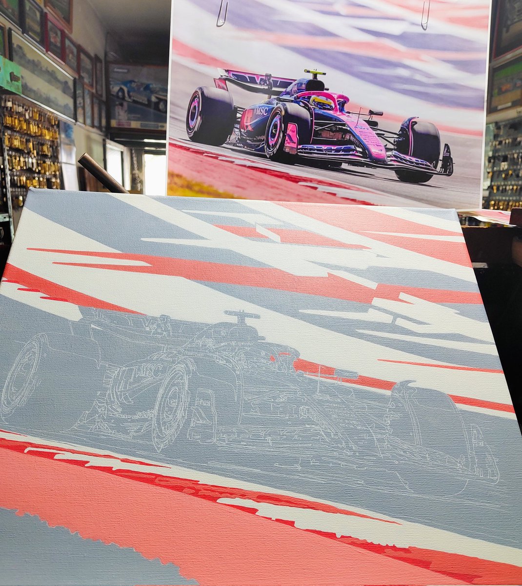 Comenzando una pintura de Franco. 🎨🖌️