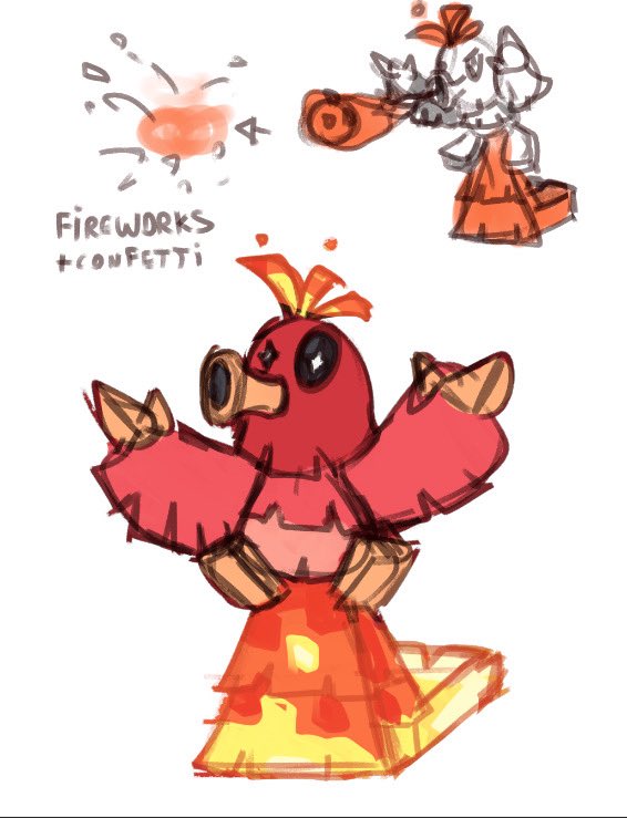 GreemaRegion's tweet image. Sketch for the official design of Platysweet. This one done by @baefakemon and the original design was by @PokeFrenzy