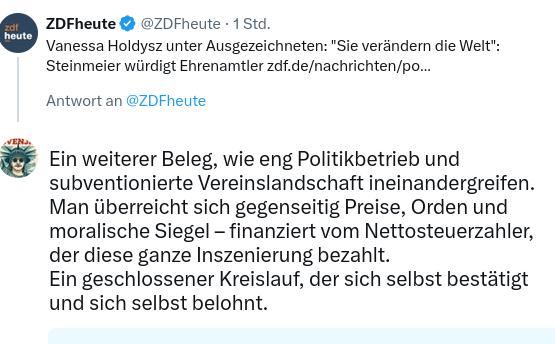 MarlaSvenjaL's tweet image. Unser Thema der #Vereinsmafia heute wieder mal deutlich unterstrichen von #Steinmeier #notmypresident