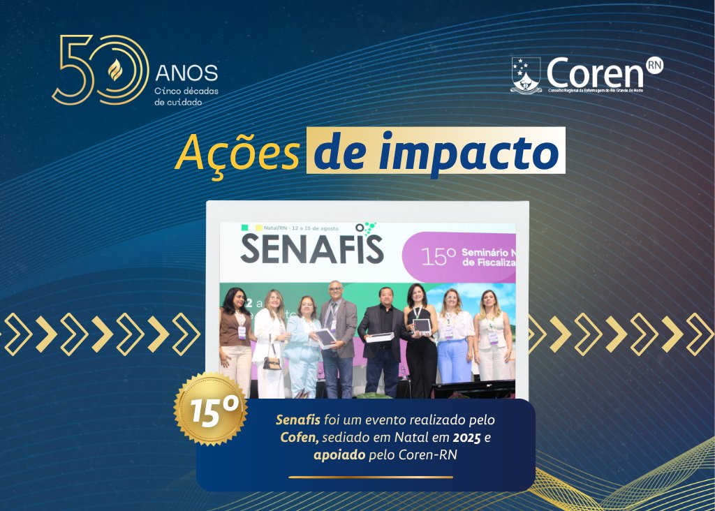 CorenRN's tweet image. 📊 50 anos em números.
Cinco décadas de compromisso, ética e presença em cada etapa da Enfermagem potiguar.

💙 Coren-RN,  50 anos fortalecendo a Enfermagem potiguar.
#CorenRN50Anos #EnfermagemPotiguar