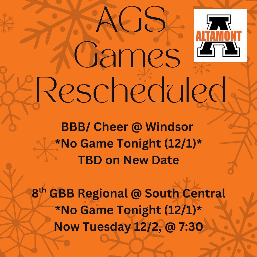 Unit10Tweets's tweet image. 7 &amp;amp; 8th Grade Boys Basketball / Cheer @ Windsor 
Rescheduled TBD

8th Grade IESA Regionals @ Kinmundy
Rescheduled TBD

New Schedule
Tuesday 12/2/25
Game `1:  4:30 - SC vs North Clay 
Game 2:  6:00 - Albion vs Brownstown 
Game 3:  7:30 - CHBC vs Altamont *Bus Time 6:00*