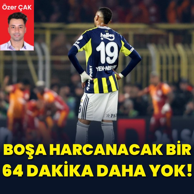 ✏️ Özer Çak ( <a href="/OzerCakk/">Özer Çak</a> ) yazdı: En-Nesyri ile boşa harcanacak bir 64 dakika daha yok!

💬 "Bu maç, En-Nesyri defterinin kapanması gerektiğini çıplak biçimde ortaya koydu. Geçen sezonki standardından hem zihinsel hem oyun olarak uzak; sahada kaldığı 64 dakikada rakip ceza