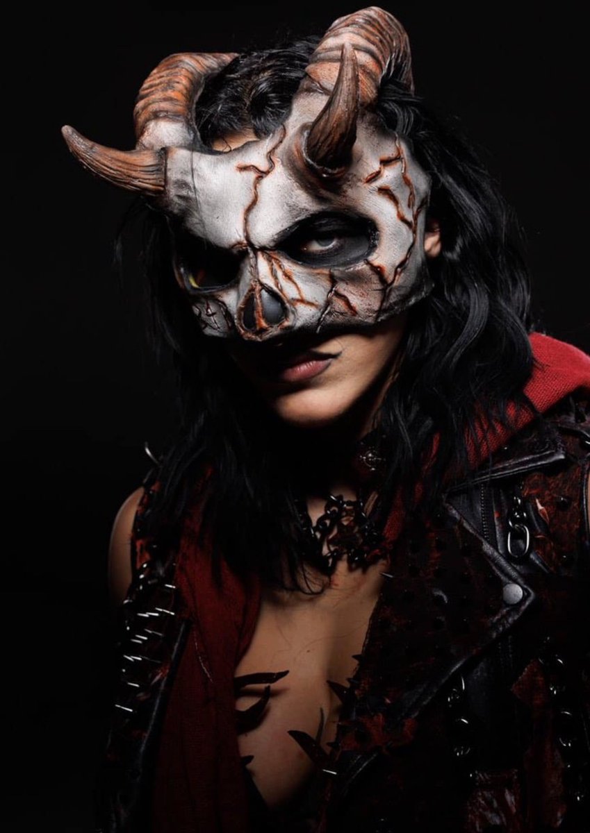WrestlingWCC's tweet image. Jason Baker was responsible for both of Rhea Ripley’s War Games masks ⭕️