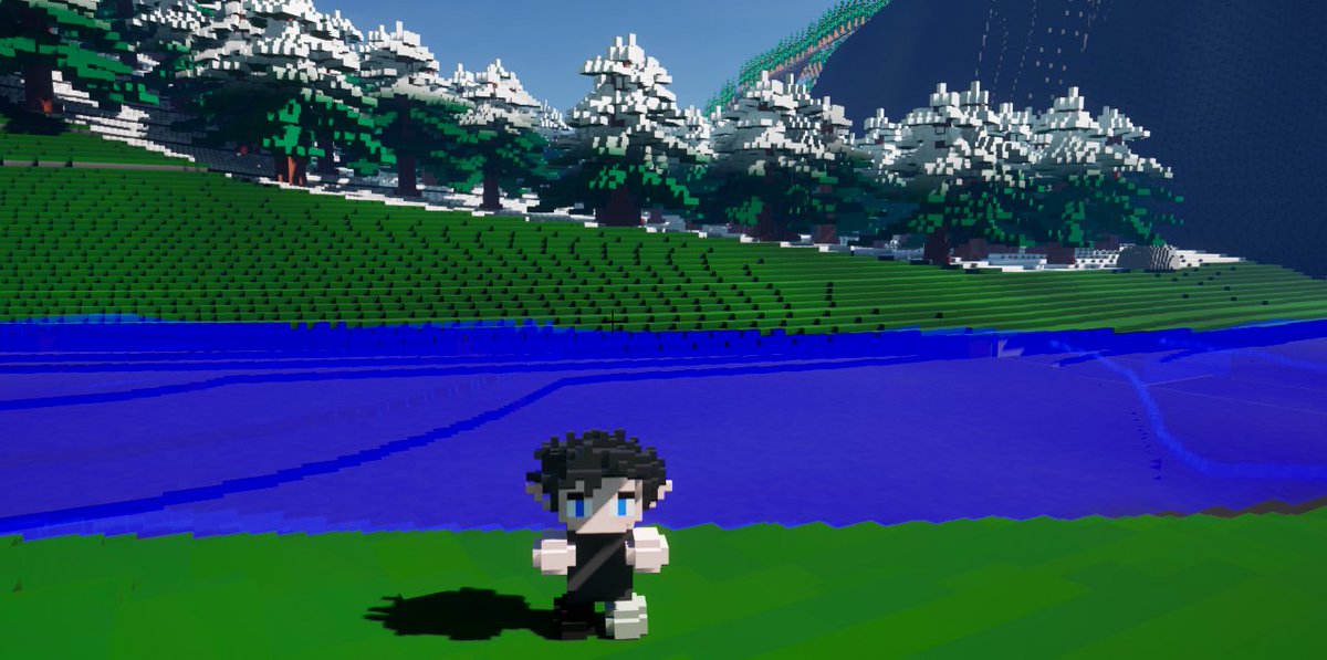 zoyal33's tweet image. New noise for snow biome and also rivers made of actual proper water with a separate material and shader

#UnrealEngine5 #unreal #gamedev #voxel #indiedev #indiegame #cubeworld