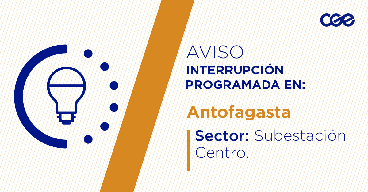 CGE_Clientes's tweet image. Para mejorar la calidad del suministro de nuestros clientes de #Antofagasta, este jueves, entre 00:30 y 06:30 horas, se realizará una #InterrupciónProgramada (sectores en la imagen 👇) debido a trabajos de mejoras. Recuerda desconectar tus artefactos 🔌