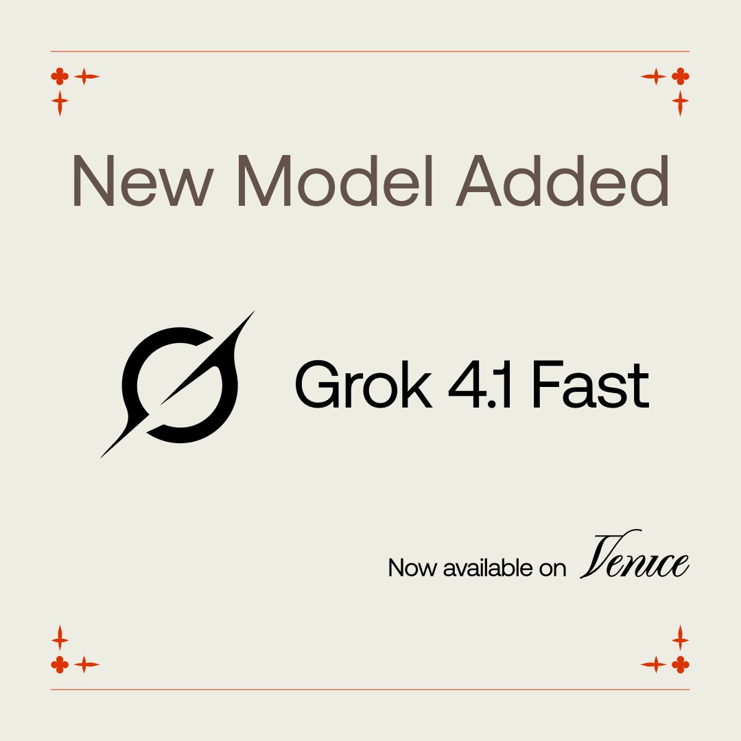 New model: Grok 4.1 Fast ✨

Grok 4.1 Fast is xAI's best agentic tool-calling model that shines in real-world use cases like image analysis and customer support