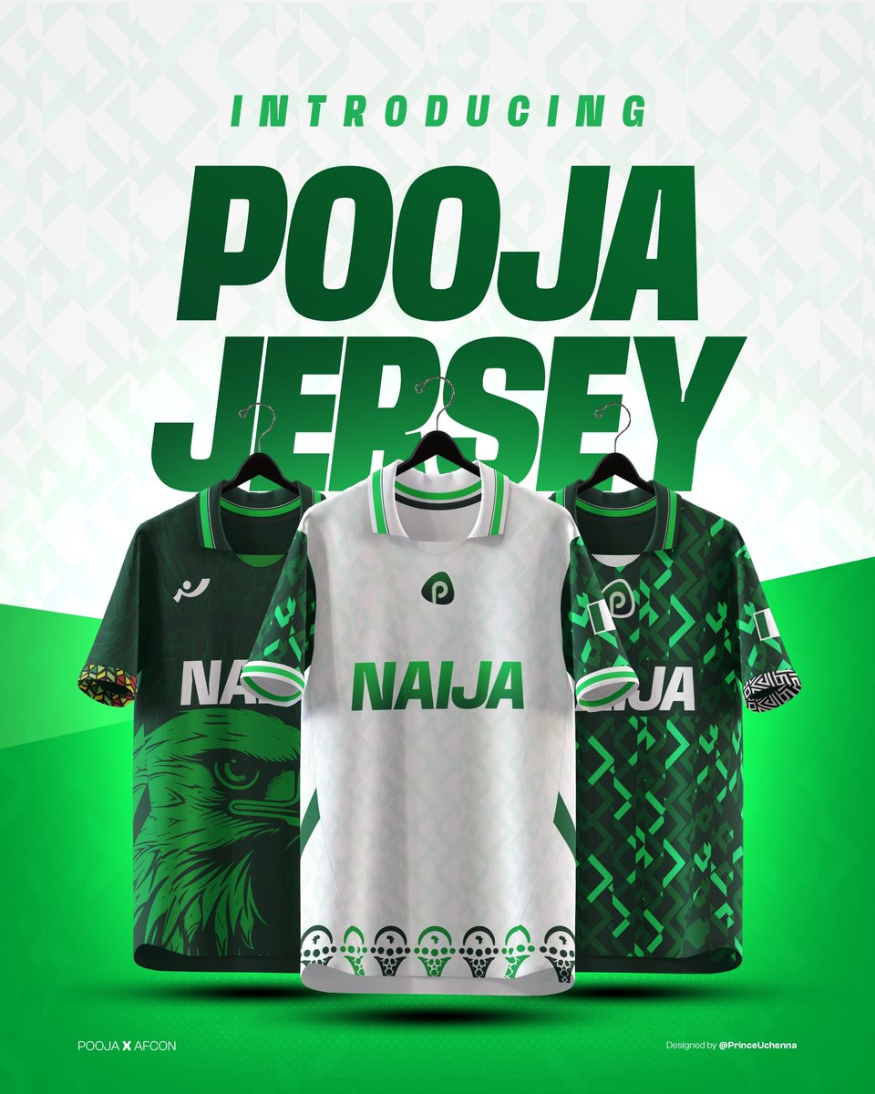 ....Introducing Pooja Jersey (Special Edition) for AFCON. 

Which one will you go for?