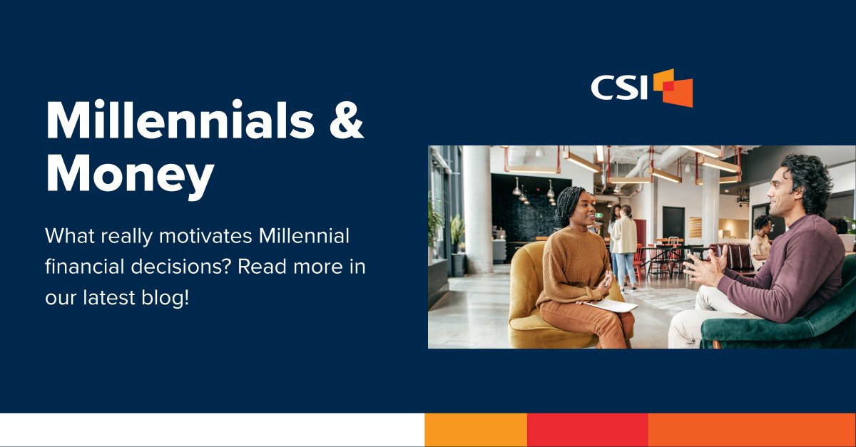CSIsolutions's tweet image. Housing costs up. Tech everywhere. Stability harder to reach.
Millennials’ money mindset is shaped by a different reality.

Learn what that means for banks in Part 3 of our 𝘉𝘢𝘯𝘬𝘪𝘯𝘨 𝘌𝘹𝘱𝘦𝘳𝘪𝘦𝘯𝘤𝘦 series. bit.ly/49JQ7RD
