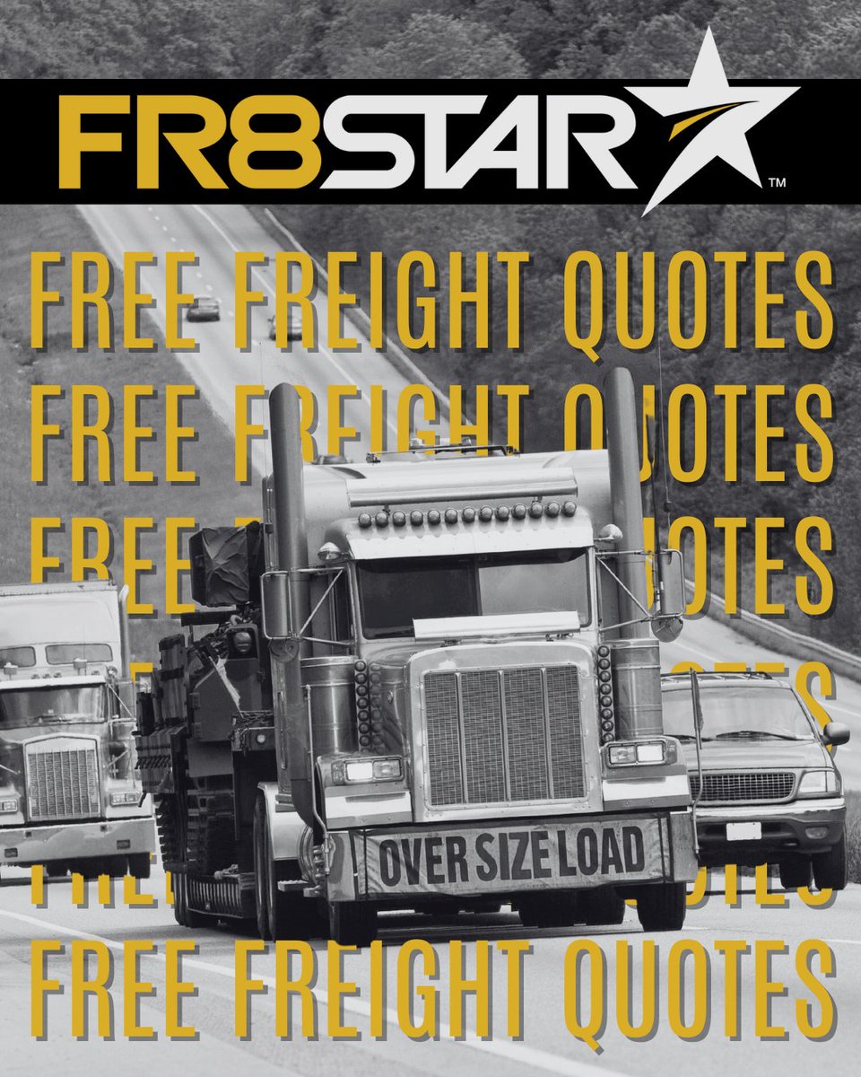TheFR8Star's tweet image. Find Your Shipping Solution Today! 🚚

Request your FREE freight quote today to get connected with transport companies! Click the link below to get started! 👇
🔗 ow.ly/ct8a50XxGix

#FR8Star #FreightQuotes #ShippingSolutions #HeavyHaul