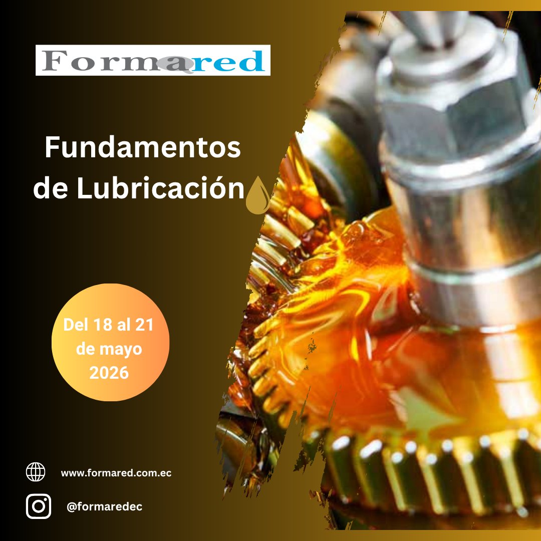 formared's tweet photo. ¿Tus equipos están fallando antes de tiempo por una lubricación inadecuada y no sabes por qué? Reserva ya tu cupo en el curso
FUNDAMENTOS DE LUBRICACIÓN. Mayo 2026

 Más información https://t.co/3MTN5krksm https://t.co/MCcfd2ujmO