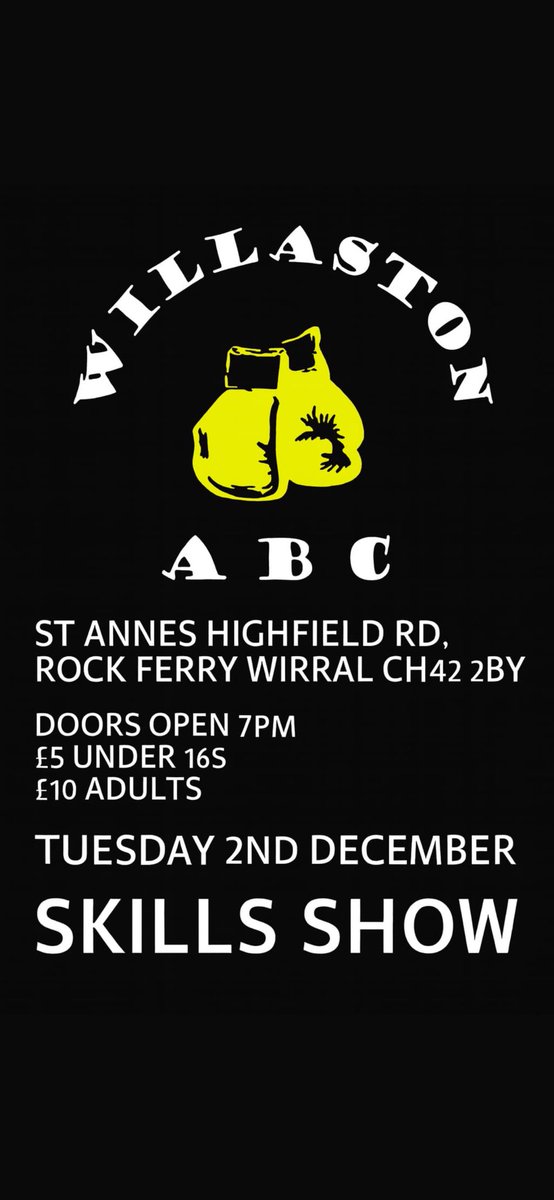 VentureBoxing's tweet image. We Have 7 Of Our New Boxers Coming Through On The Willaston Skills Show In St Anne’s Club,Rock Ferry.. Get Down And Show Your Support Please.. Some Good Youngsters On Show #TEAMVENTURE 🥊