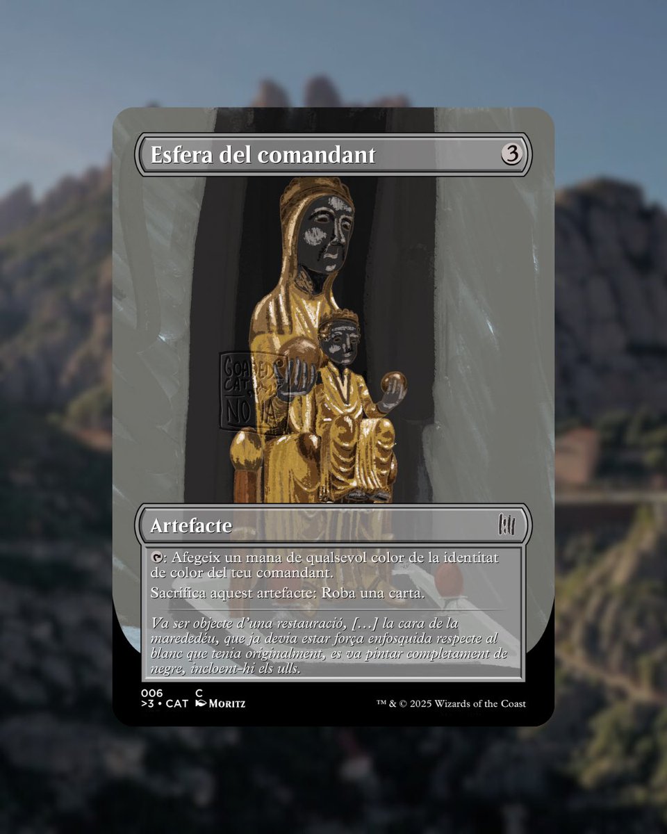 nova carta de magic en català !!!! ‘Command Sphere’ com la verge de Montserrat ✨✨