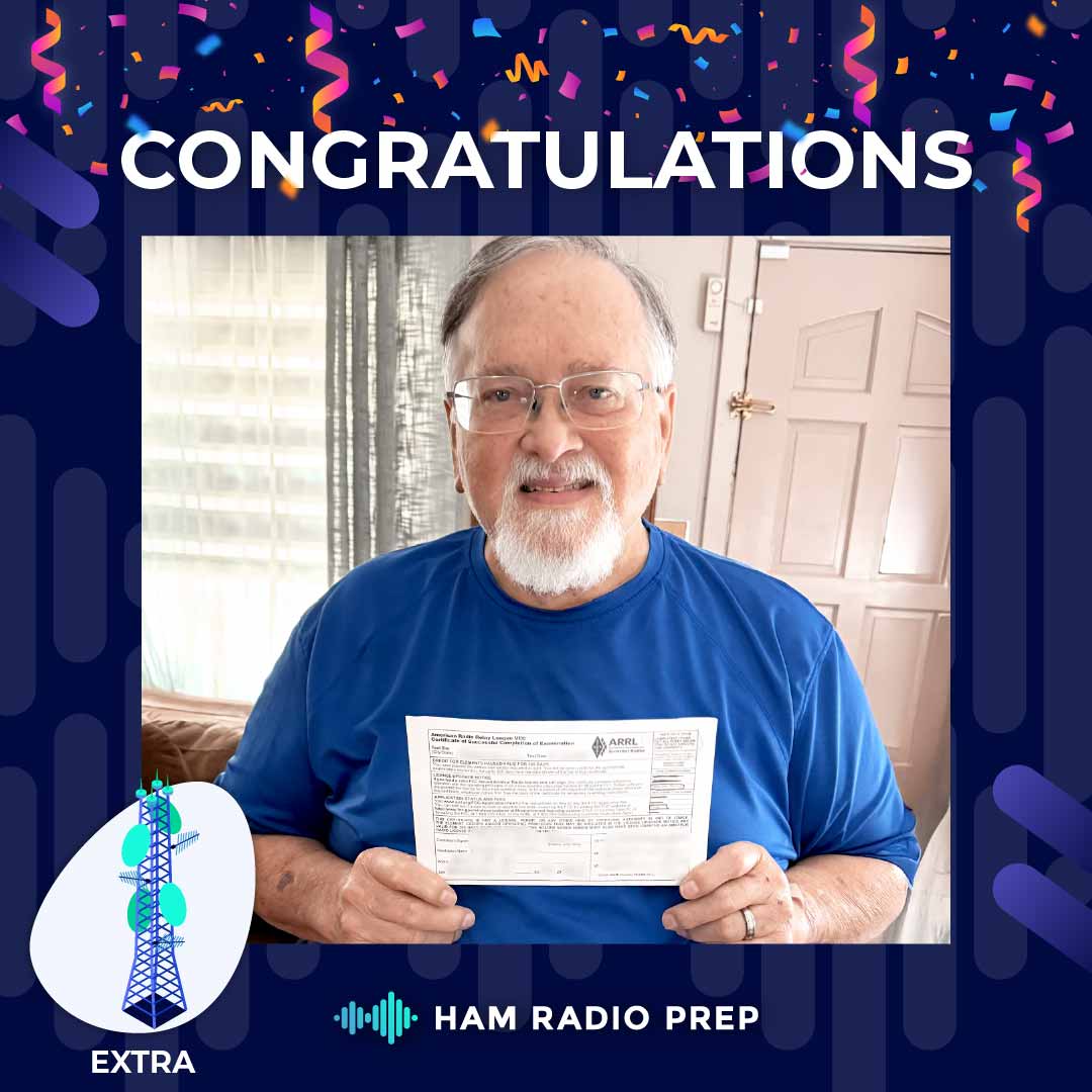 HamPrep's tweet image. 🚀 Huge congratulations to Douglas from #Texas for earning his #FCC Extra Class #HamRadio license! 🎉📡

Douglas pursued his upgrade for the enjoyment of the hobby, taking his love for radio all the way to the top! 📻💪 His favorite part of the course? The ease of use, which made…