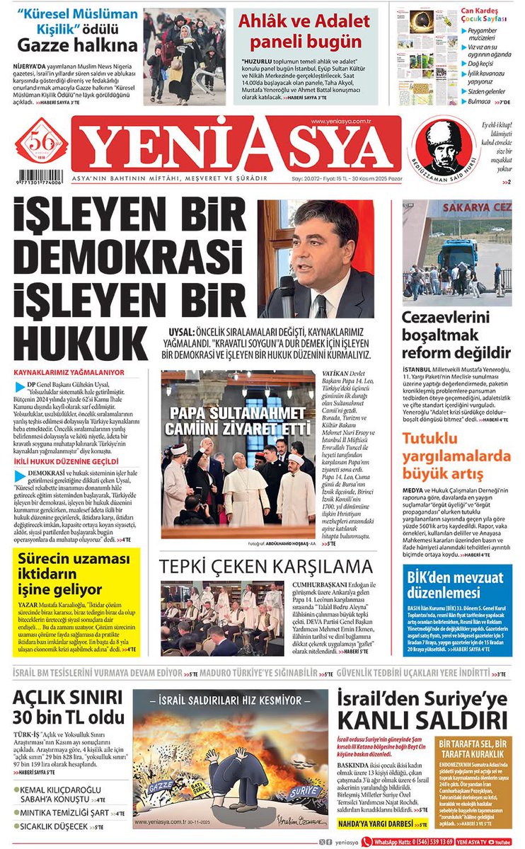 ibrahimozdabak's tweet photo. #ManşetlerleYeniasya https://t.co/s2Z4USkxtl