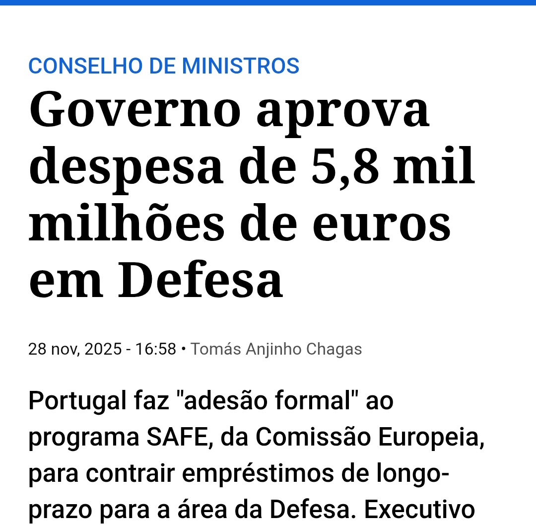 mblopes1966's tweet photo. Como é que um país que não consegue contratar médicos nem professores, com maternidades fechadas e bebés a nascer em ambulâncias, urgências em completo colapso, uma enorme crise na habitação, salários de merda e vai gastar 5.8mil milhões em armamento?
Foda-se!
Foda-se!
Foda-se! https://t.co/LS7JenDfNz
