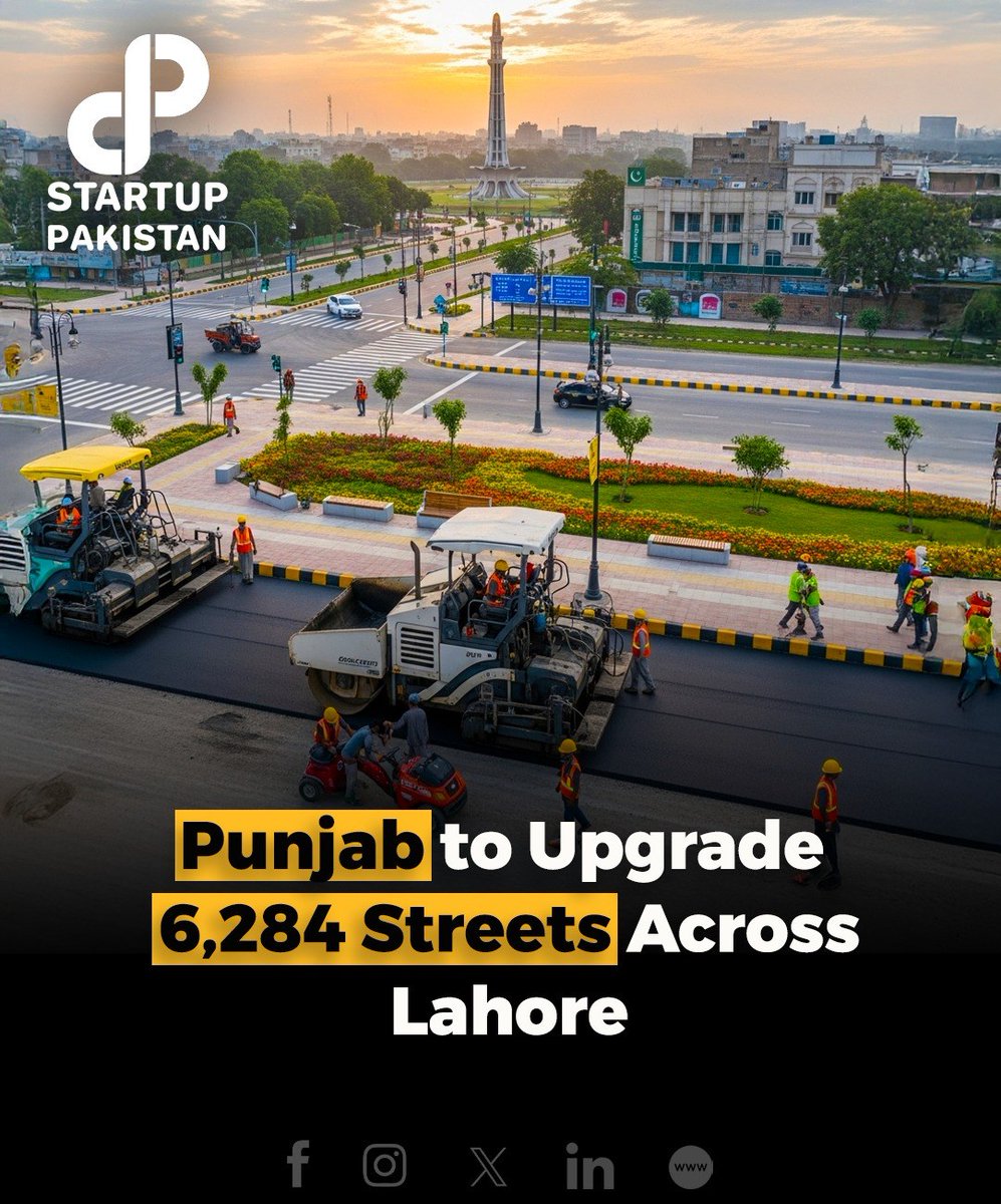 Pakpulse247's tweet photo. #Alert
Punjab Chief Minister Maryam Nawaz has launched the second phase of the Lahore Development Plan, focusing on upgrading 6,284 streets across the city.
#InfrastructurePakistan #CityPlanning https://t.co/5bUa2YGEAV