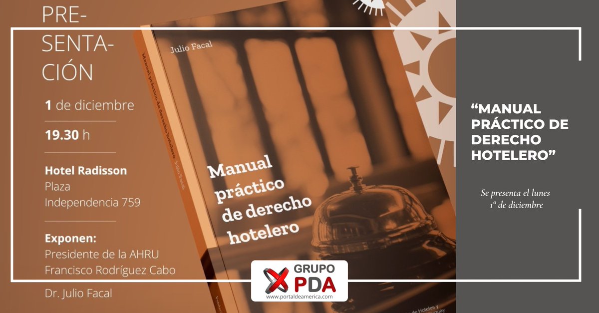 Hoy lunes 1º de diciembre hay una continuidad y es muy importante. En el marco del brindis de fin de año de AHRU, una de las instituciones señeras del turismo uruguayo y la que desde el minuto cero ha acompañado a Julio Facal y ha seguido a rajatabla el asesoramiento del