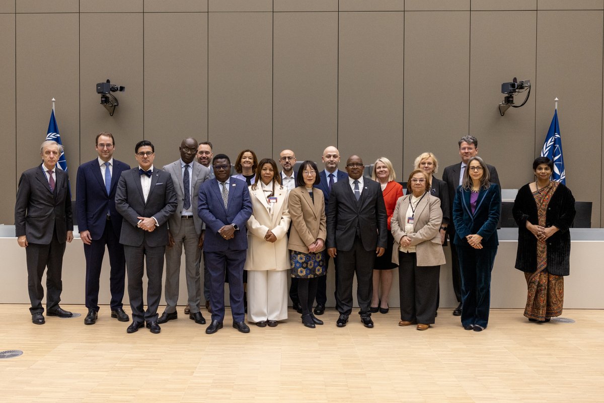 IntlCrimCourt's tweet image. #BuildingSupport: The #ICC’s President, First Vice-President, Registrar and Deputy Prosecutors, and the ASP President, met with a group of Ministers from 🇦🇹🇧🇪🇨🇴🇪🇪🇬🇪🇲🇬🇳🇬🇸🇮🇿🇦🇺🇬 visiting the seat of the Court in the margins of #ASP24.