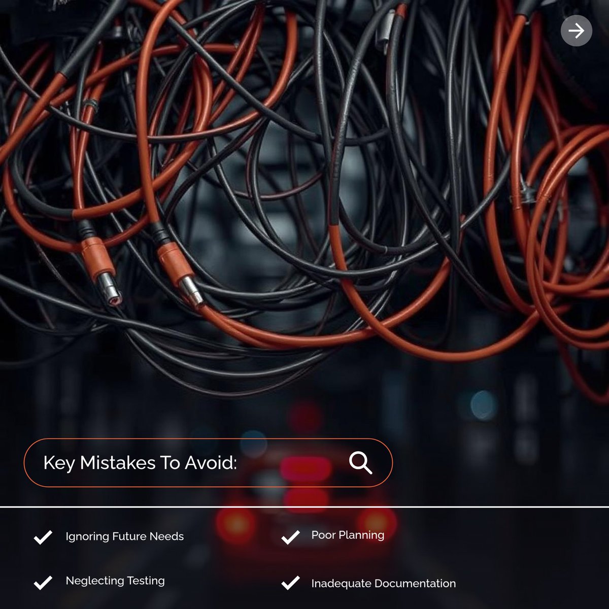 mytekpros's tweet image. Avoid common structured cabling mistakes by following best practices for optimal performance! 📡💡

#mytekpros #Surveillancesystem #computernetworks #ITservices #lowvoltage #securitysystems #technologyaudits #structurecabling #managedit