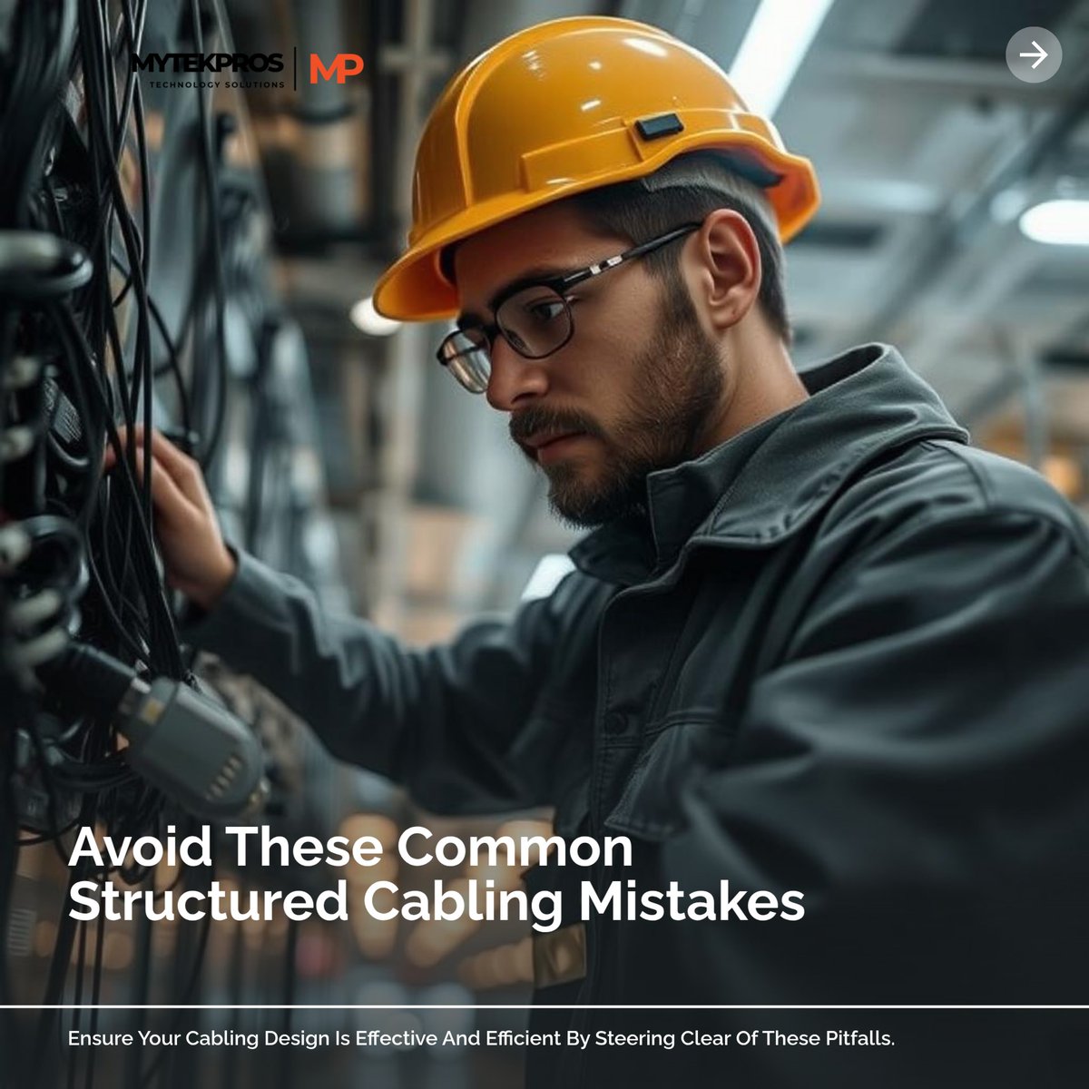 mytekpros's tweet image. Avoid common structured cabling mistakes by following best practices for optimal performance! 📡💡

#mytekpros #Surveillancesystem #computernetworks #ITservices #lowvoltage #securitysystems #technologyaudits #structurecabling #managedit