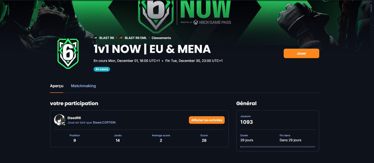 Top 9 of this first
<a href="/R6esports/">Rainbow Six Esports</a>
1v1 EMEA Qualifier IF ONLY I DIDN'T LAUNCH THE LAST GAME I WAS QUALIFIED IT'S SO SAD gg to everyone i literally chocked so many rounds and matches that cost me the qual for the closed qual