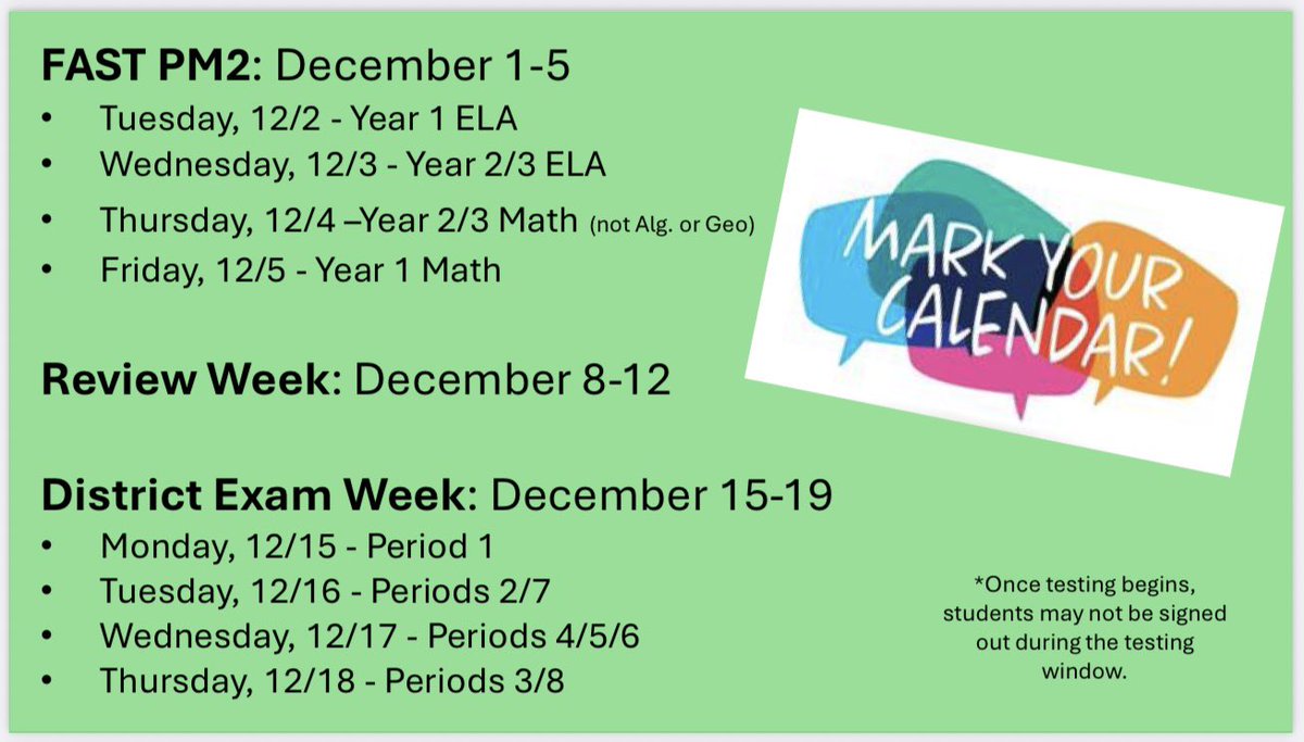 WalkerMiddleIB's tweet image. It’s time for students to share their learning through Fast PM2 &amp;amp; District Exams 🧠#Thinker #Knowledgeable 🐺💚 @HillsboroughSch