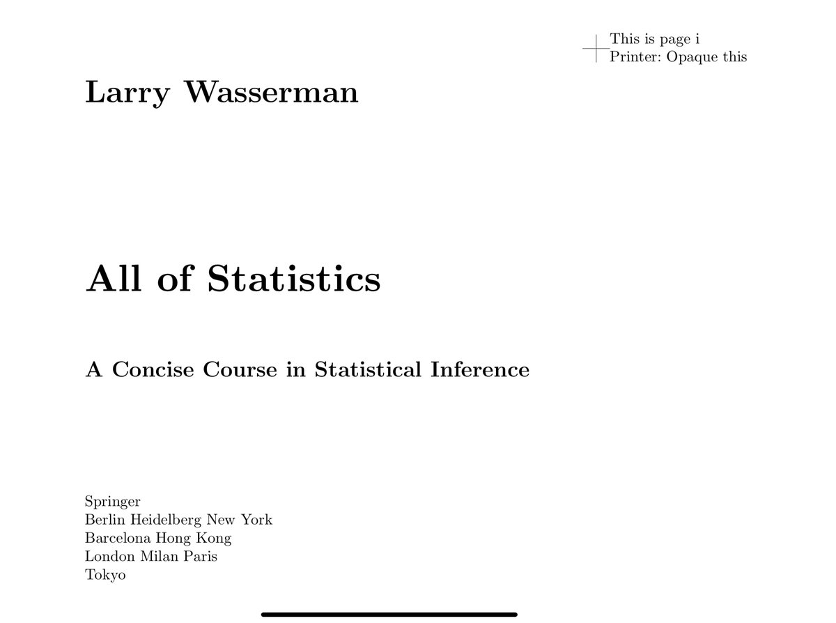 predict_addict's tweet photo. One of the best stats textbooks by legendary Prof Larry Wasserman.

#math https://t.co/cqFeuN9V5e