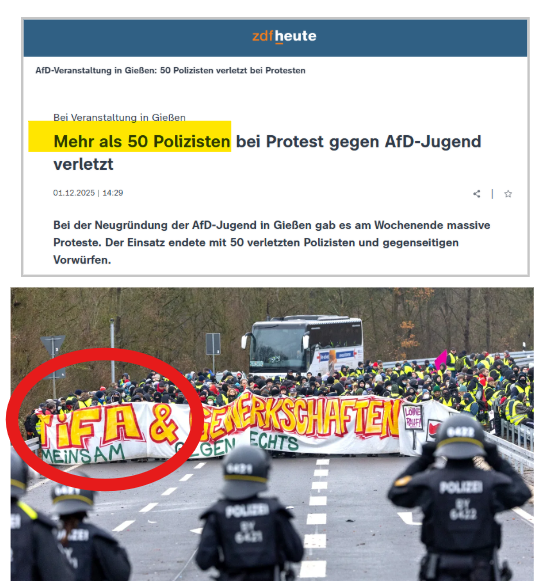 weg_met's tweet photo. https://t.co/rnCw3RHO1y over de straatterreur tegen AFD-jeugd:
geen woord over de 50(!) gewonde agenten,
geen woord over de achtergrond v/d geweldplegers:
extreem-links en/of Antifa....
#defundNOS!!!
https://t.co/iKyd6Qyr8k https://t.co/HBPG8jd4pl