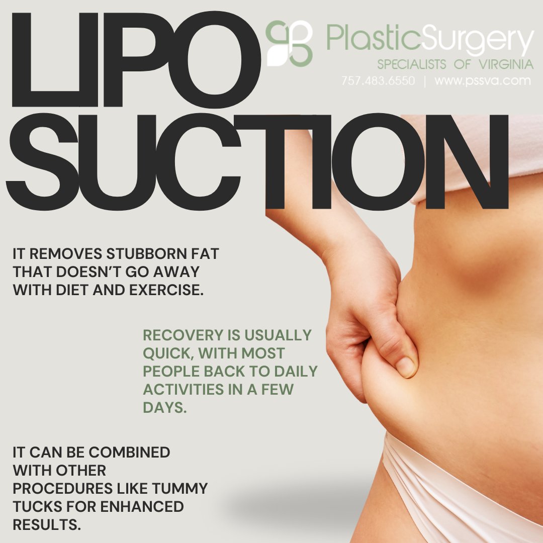 pssva's tweet photo. ✨ Smooth, sculpted, you.
Liposuction targets the stubborn spots that diet and workouts just can’t. Quick recovery, long-lasting contour, and confidence that shows.

Ready to shape your silhouette? 💫
Call us at 757-483-6550, text 757-577-9020, or DM us to book your consult! https://t.co/jwmbFYTIGc