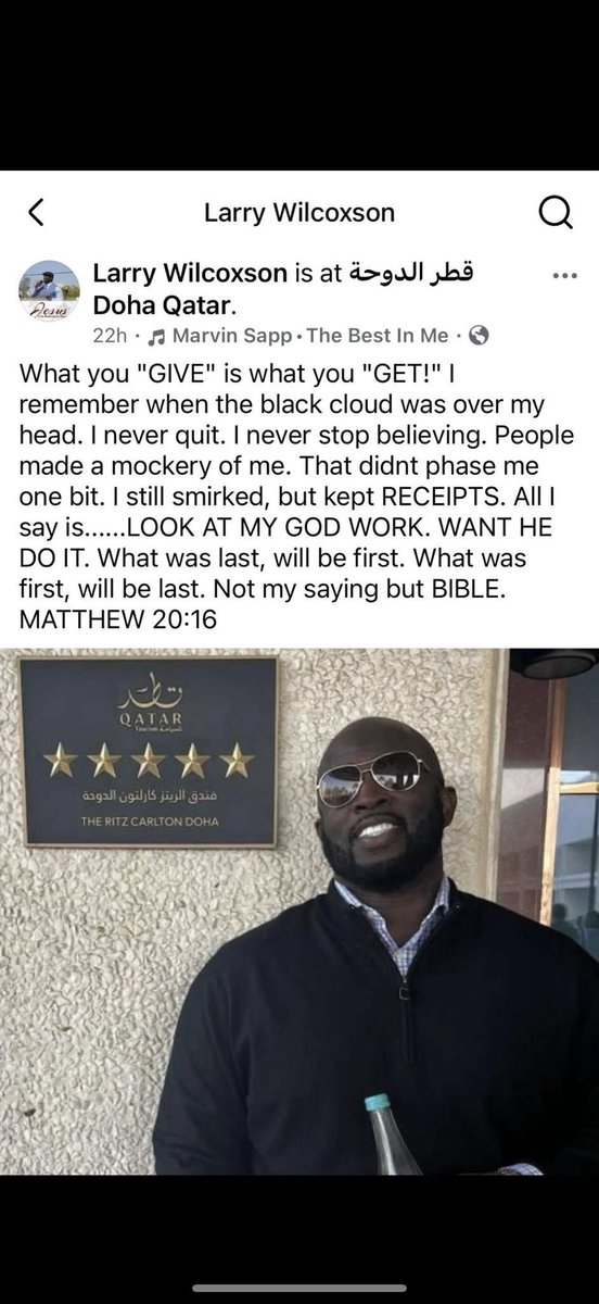 johncardillo's tweet image. BLM Byron Donalds BFF and Senior Advisor Larry Wilcoxson is enjoying that Qatari $$.

Byron will put FL up for sale.