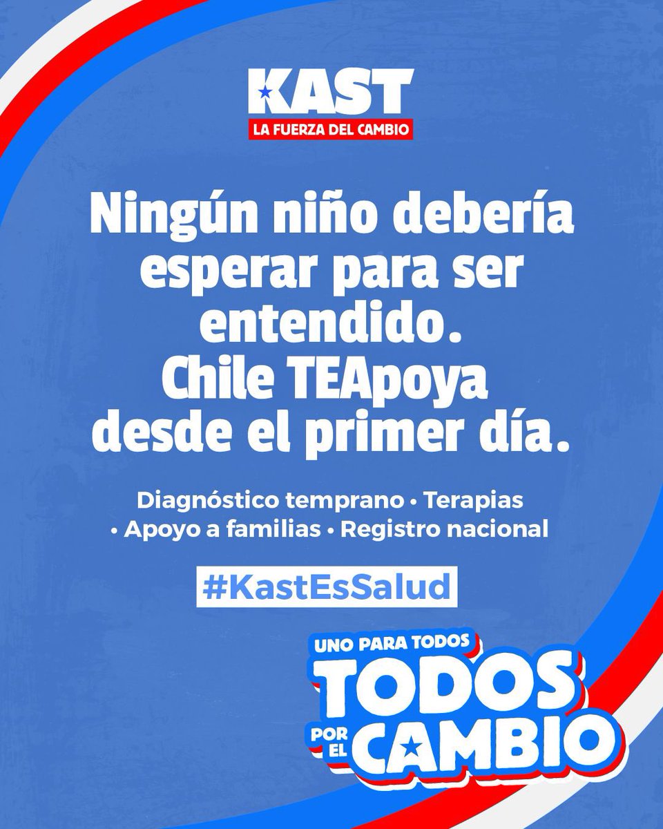 BarchiesiDip's tweet image. Ningún niño debería esperar meses para entender lo que le pasa. Chile TEApoya propone diagnóstico temprano, terapias oportunas, apoyo a familias y un registro nacional que deje de invisibilizar a los niños TEA. La espera no puede seguir siendo la norma. #KastEsSalud