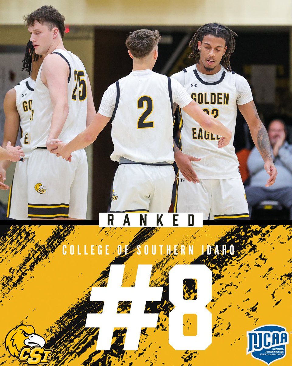 CSI_MBB's tweet image. IT IS CERTAIN! CSI MEN&apos;S BASKETBALL IS #8 in the NJCAA WEEK 4 POLL! 🎱

This Fri-Sat, Dec 5-6 we host RV Eastern Arizona and #16 Odessa in the Wright Physical Therapy Shootout. Both games start at 7 pm MST.

#LiveOrDieCSI #GoldenEagles #CSIMensBasketball #NJCAABasketball #NJCAA