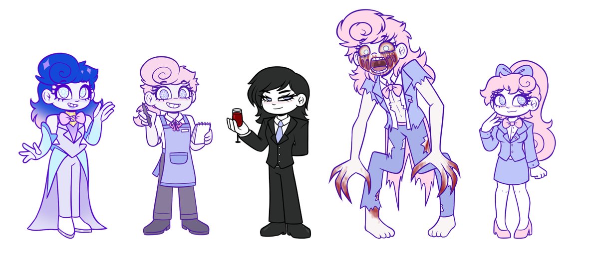 LavenderAnimate's tweet image. BLOOD WARNING!

Man I love these designs so much!

Prince Harvey: @AnimationJaclyn 
Coffee Harvey: @SabRandomDraws 
Noir Harvey: Me
Analog Harvey: @love_true56280 
Harley Harlington: @sohekun 

#harveyharvington #bloodmoneygame #AU