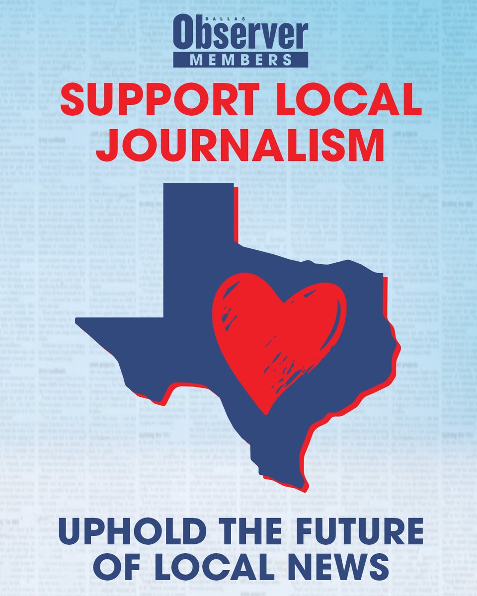 Tomorrow is #GivingTuesday, but in the news world, we like to call it #GivingNewsDay. 

If you value our work, we hope you’ll consider making a contribution to our newsroom today.  

Become a member or make a contribution at dallas-observer.fundjournalism.org/support/?campa…