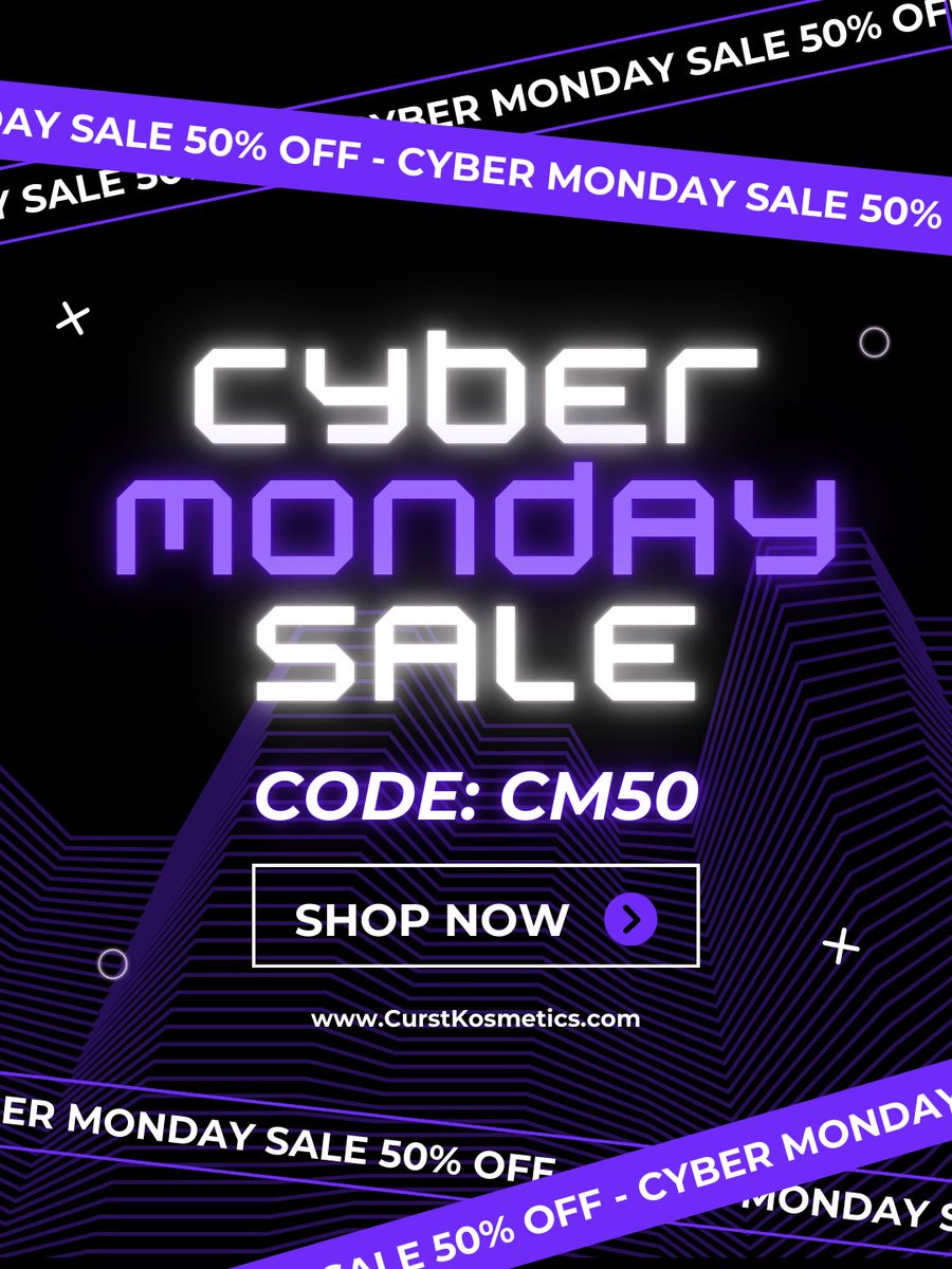 CurstKosmetics's tweet photo. CYBER MONDAY LAST CALL! 

50% off code “CM50” at checkout 

https://t.co/P7859zf2ns https://t.co/jOaqPwn8EH