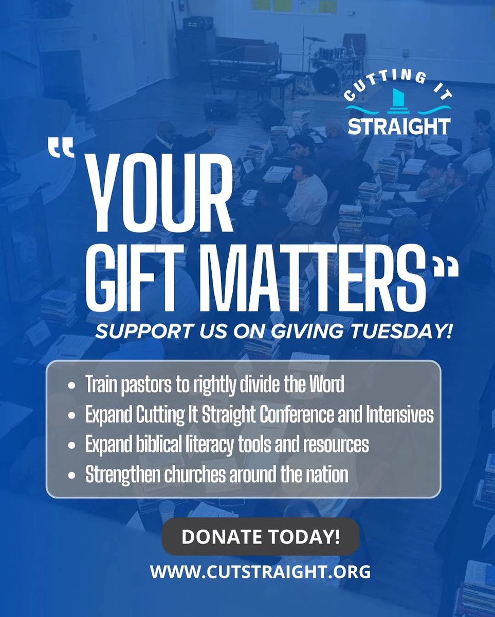 Giving Tuesday is here! Cutting It Straight equips pastors, leaders, and teachers to handle God’s Word with clarity and conviction.

This year, your gift helps us expand training, create resources, and support leaders around the world.

Give today: cutstraight.org