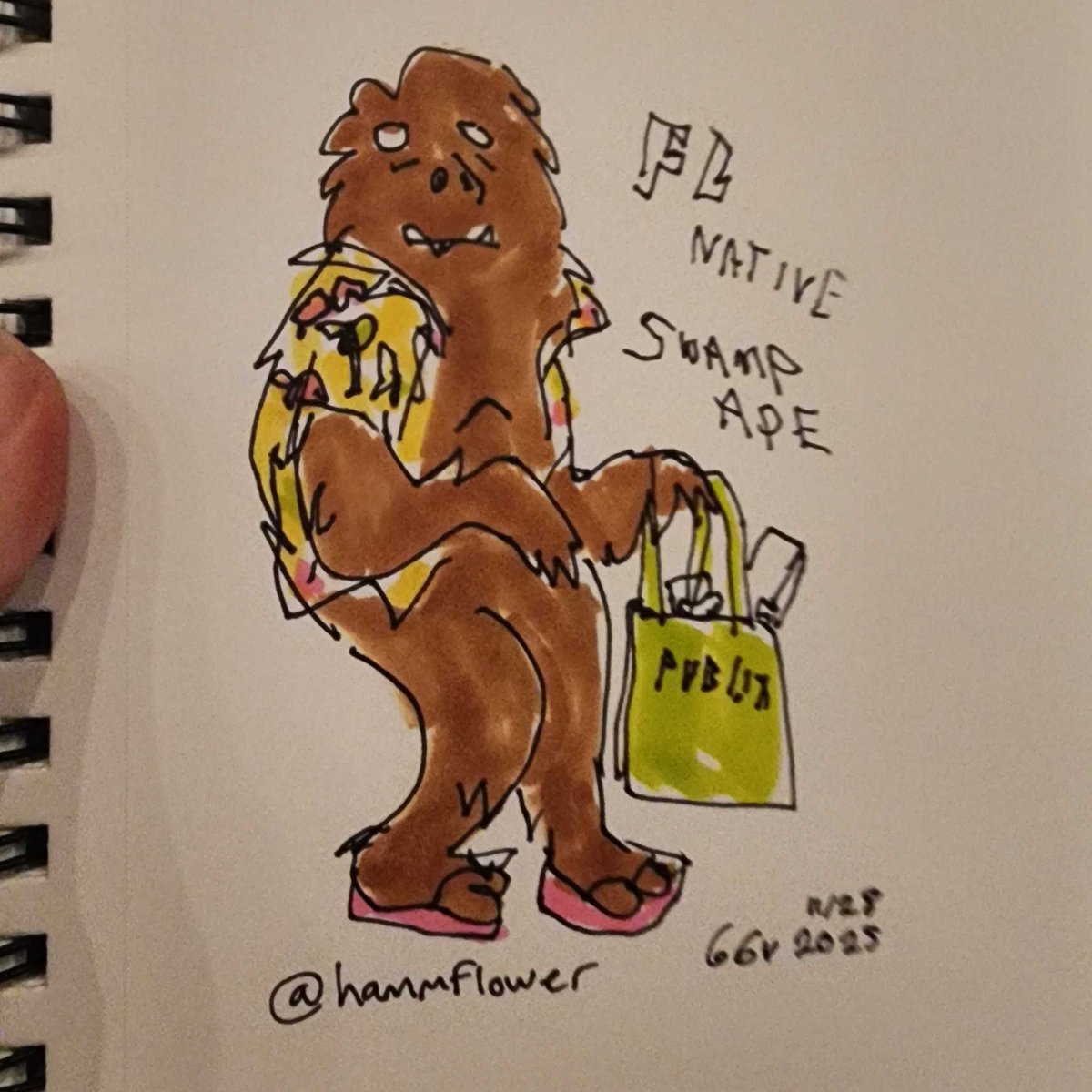 hammflower's tweet photo. (1/2) commissions from black friday art walk! 
"ugly little man" and "skunk ape"
these were done with my left hand, lol https://t.co/CeRfv9snIA