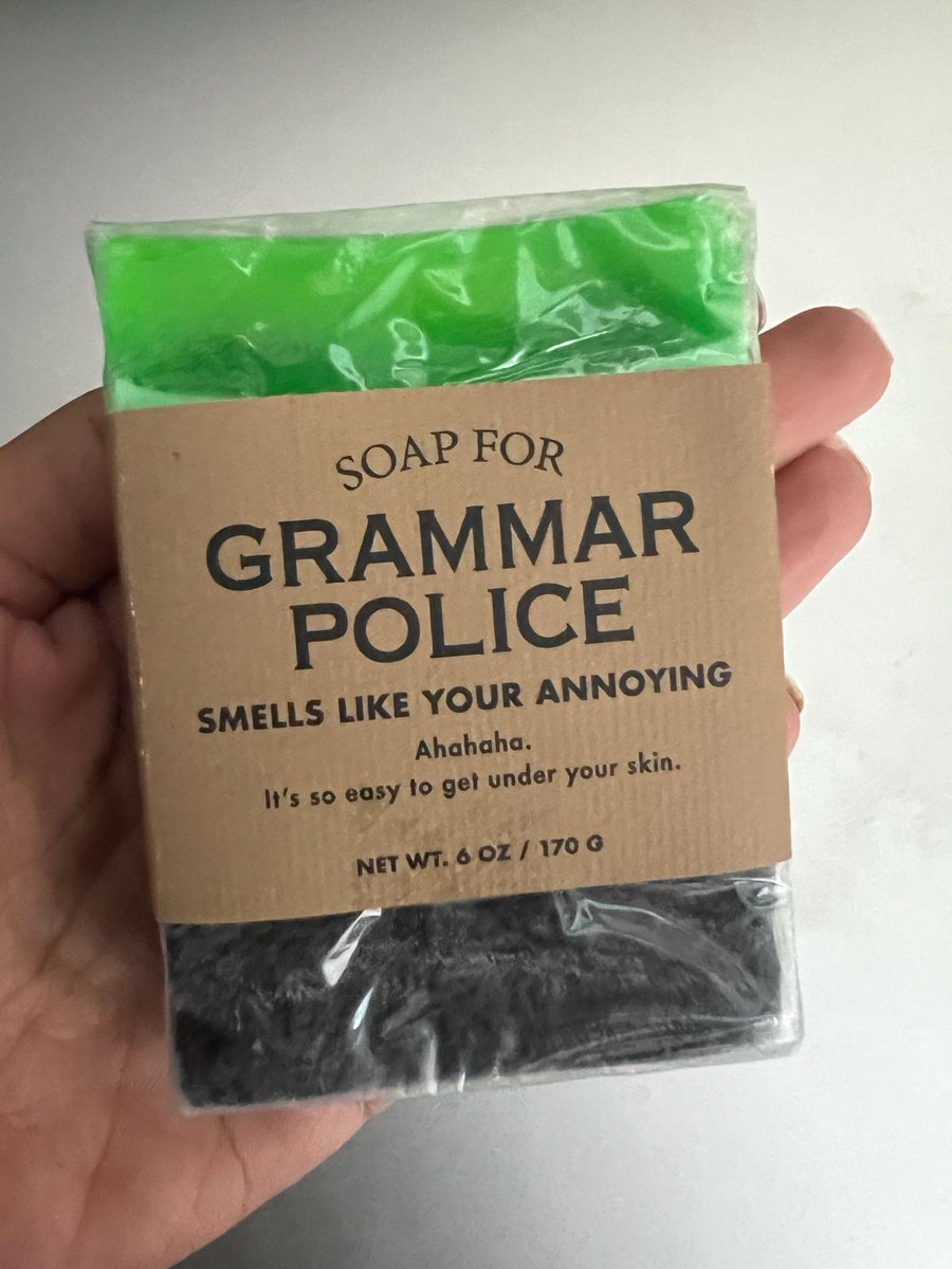 CoriolisCo's tweet image. AI may proofread faster, but nothing gets under my skin like a rogue em dash. #StopIt #GetSomeHelp 

(Also, one of my favorite white elephant gifts.)

#WriterHumor