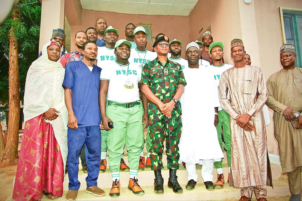 abdallahumar56's tweet photo. What a privilege and pleasure it was to have the DG @officialnyscng , Brig. Gen. O.O. Nafiu, with us in Kebbi Camp today. His eloquence, clarity, and depth of thought were truly inspiring. His address rekindled my hope in a Nigeria united in spirit, purpose, and oneness. https://t.co/A5SgFpBa3P