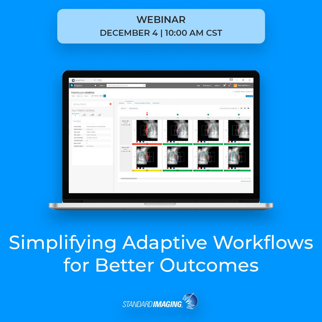 StandardImaging's tweet image. Join us to explore how Adaptivo™ uses automation, smart alerts, and robust TPS integration to simplify adaptive QA and support safer, faster treatment decisions ⤵️

info.standardimaging.com/l/153721/2025-…
#MedPhys #MedicalPhysics #RadOnc #RadiationTherapy #PatientQA #Radiotherapy