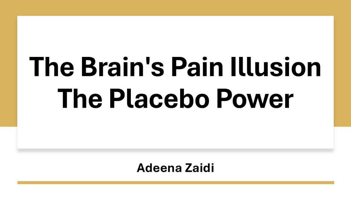 Globinnervation's tweet photo. The #Brain’s #Pain #Illusion: The #Power of #Placebo

#Insightful work by Adeena Zaidi, one of my #neuroscience #students at the UTD School of Behavioral and Brain Sciences. She created this piece for our #Medical #Neuroscience class. https://t.co/IGxSjCuqZa https://t.co/3ReAgc0Fcz