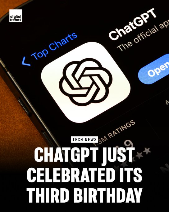 jackmateoai's tweet image. Three years ago, @OpenAI released #ChatGPT and pushed the largest #AI infrastructure build-out in the history of #computing

Photo  via @DigitalTrends