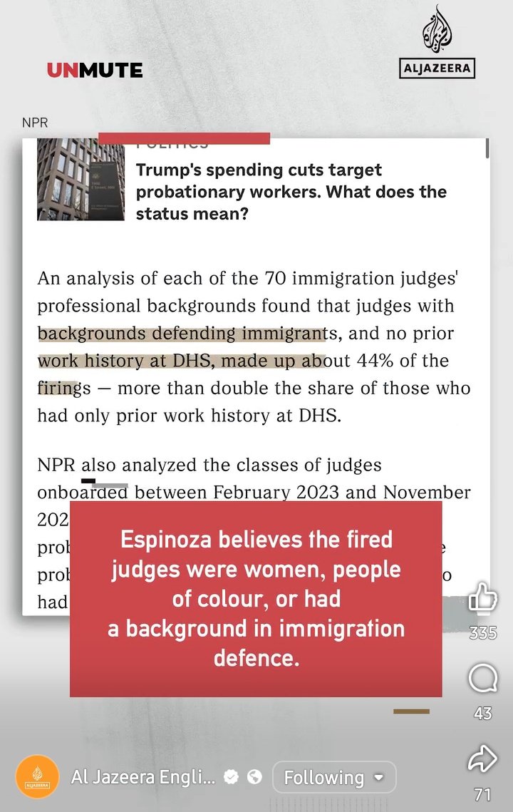 Since TRUMP took office in January, his administration has fired at least 80 immigration judges without explanation.
